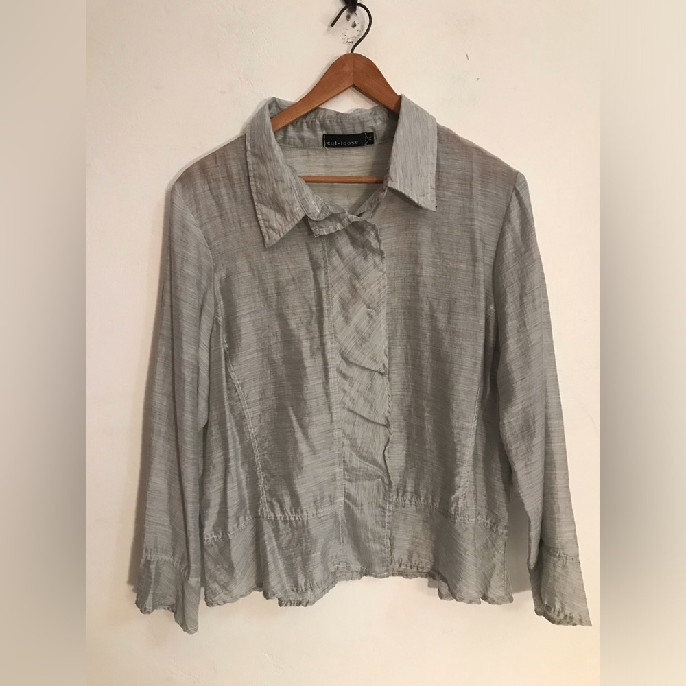 Cut Loose Tunic Top Women XL Lagenlook  Art to Wear Boho Coastal Resort